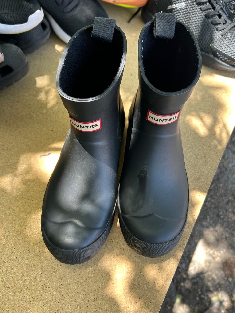 Hunter Kids Black Short Rain Boots